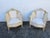 This Pair of Side Chairs is made of wood, solid wood, and upholstery. These two chairs have exquisitely elegant French...