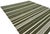 Handmade Woolen Flat Weave Rug, Olive Green and White Striped Wool Rug - 8'x10' For Sale - Image 10 of 13
