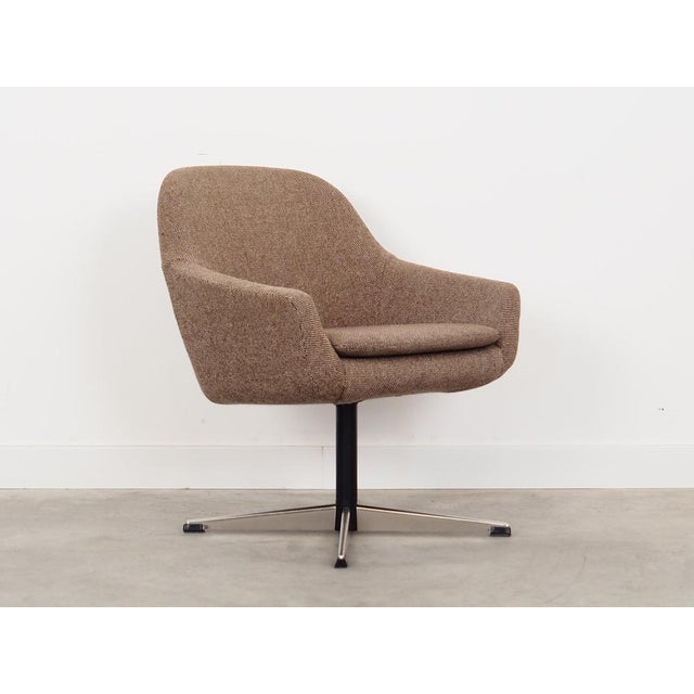 Brown Danish Brown Armchair, 1970s For Sale - Image 8 of 16