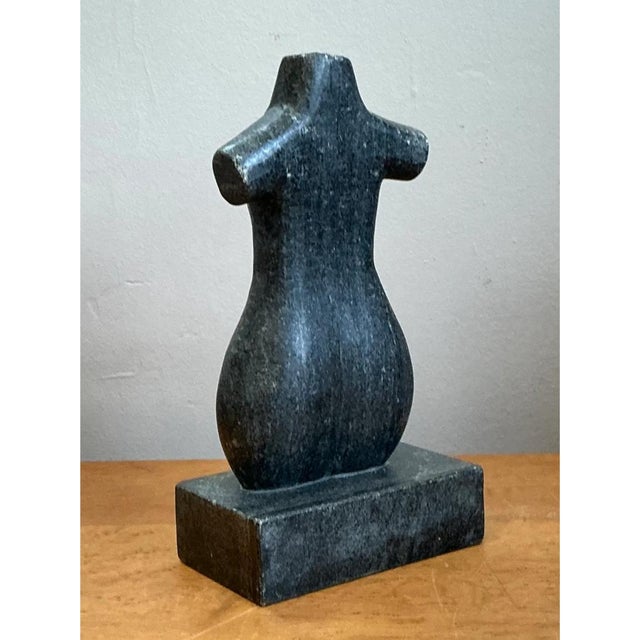 Vintage Carved Stone Female Torso Sculpture For Sale - Image 10 of 12