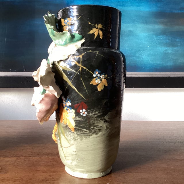Late 19th Century French Barbotine Art Pottery Vase by Edouard Gilles For Sale - Image 4 of 9
