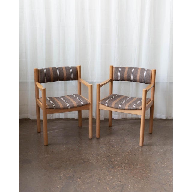 Mid-Century Modern 1970s Beech and Wool Dining Chairs Style of Børge Mogensen - Set of 10 For Sale - Image 3 of 18