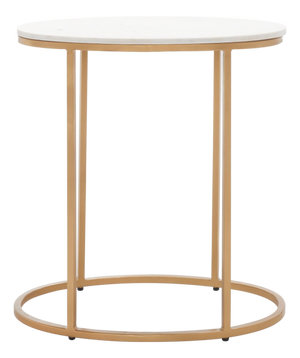 Tage Marble Side Table in White Marble / Gold
