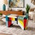 Contemporary "Time Alone" by Michael Gustavson, Raku Ceramic Functional Bench Sculpture, Navy Teal Red & Orange Glaze, Contemporary California Art, Vibrant Colors For Sale - Image 3 of 9