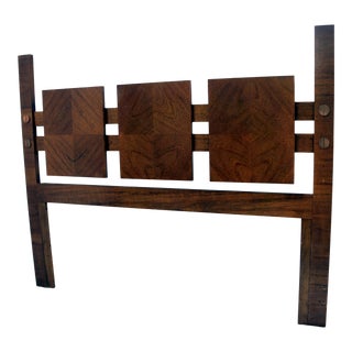1960s Brutalist Lane Queen Mosaic Series Headboard For Sale
