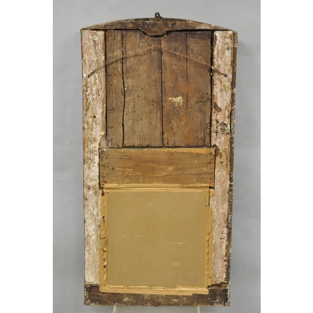 18th C French Louis XV Baroque Style Green Distress Painted Trumeau Wall Mirror For Sale - Image 16 of 18