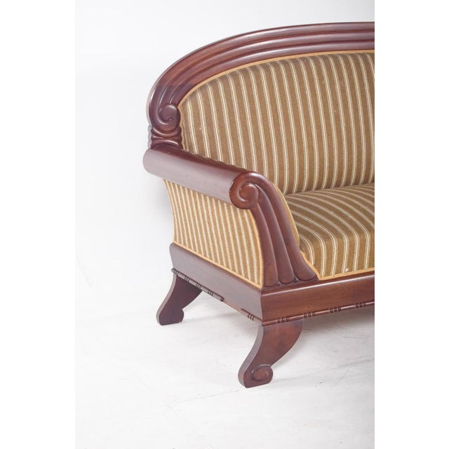 Wood French Upholstered 3-Seater Canape For Sale - Image 7 of 12