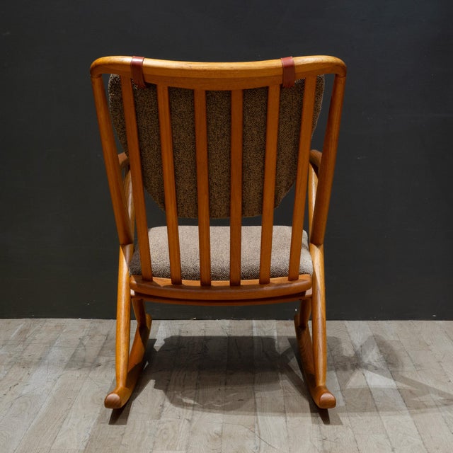 Wood Mid-Century Benny Linden Teak Rocking Chair C.1960 For Sale - Image 7 of 11