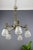 Art Deco Style Bronze and Frosted Glass Floral Chandelier, 1930s For Sale - Image 16 of 18