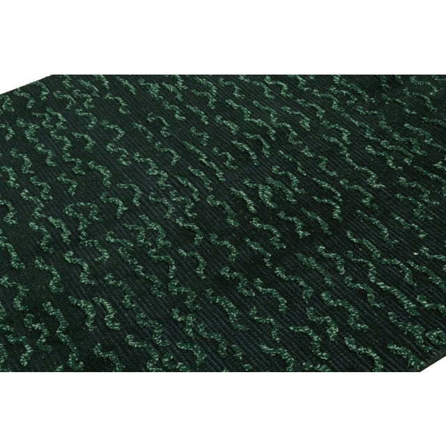 Rug & Kilim Rug & Kilim’s Contemporary Rug in Tones of Green For Sale - Image 4 of 7