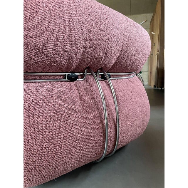 Textile Late 20th Century Armchair Soriana Afra and Tobia Scarpa 60s Cassina For Sale - Image 7 of 15