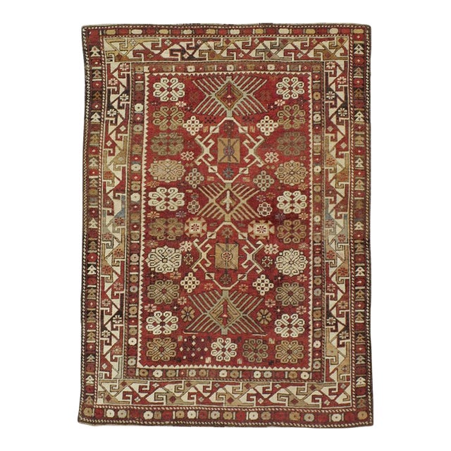 Galerie Shabab Collection Early 20th Century Caucasian Kuba Throw Rug For Sale