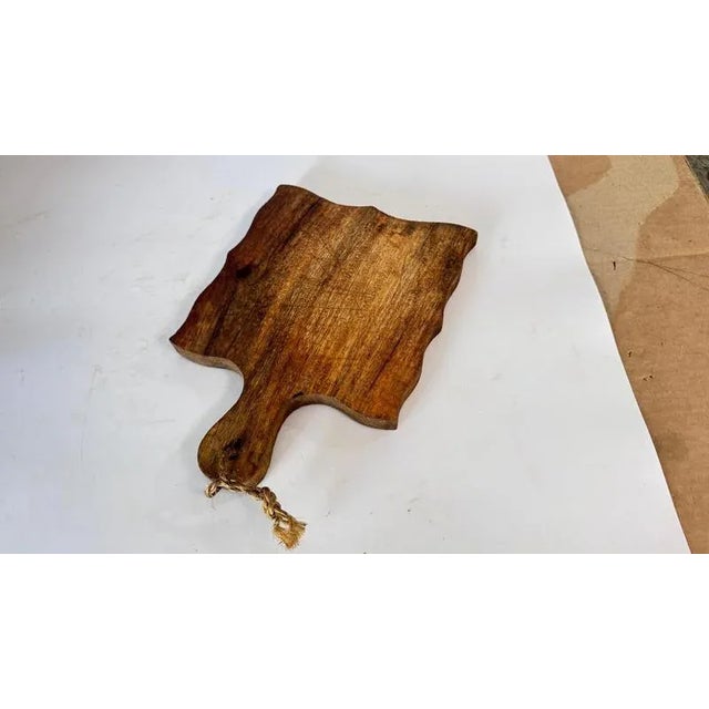 Vintage French Decorative Wooden Board with Hand-Painted Floral Design 1960s For Sale - Image 10 of 12