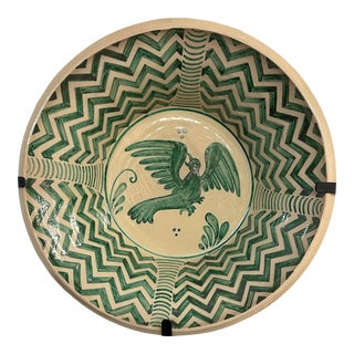 21st Century Large Spanish Lebrillo Birds Bowl For Sale
