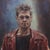 The painting "Tyler" presents a striking portrait of a figure exuding a raw, intense presence. The artist employs rich,...