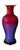 A striking group of three 20th Century Chinese porcelain vases showcasing richly variegated flambé (oxblood) glazes. Each...