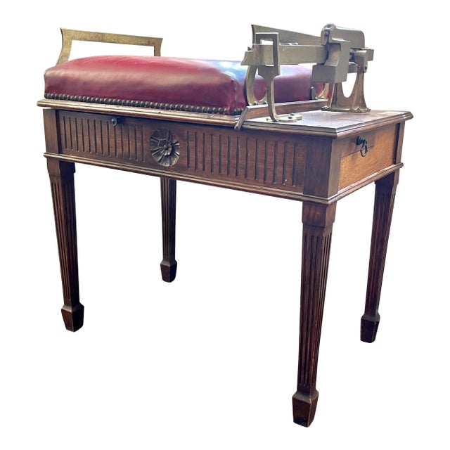 19th Century English Mahogany and Leather Jockey Scale by W & T Avery For Sale
