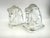 White French Art Deco Molded Glass Horse Head Bookends, Circa 1930 For Sale - Image 8 of 9