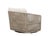Alpine Teak Wood Modern Swivel Outdoor Arm Chair – Beige For Sale - Image 16 of 17