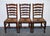Antiques of London A charming set of six English ladderback dining chairs, dating to circa 1910, full of honest country...