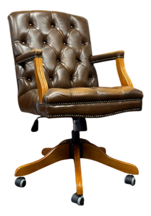 English Chesterfield President Desk Chair