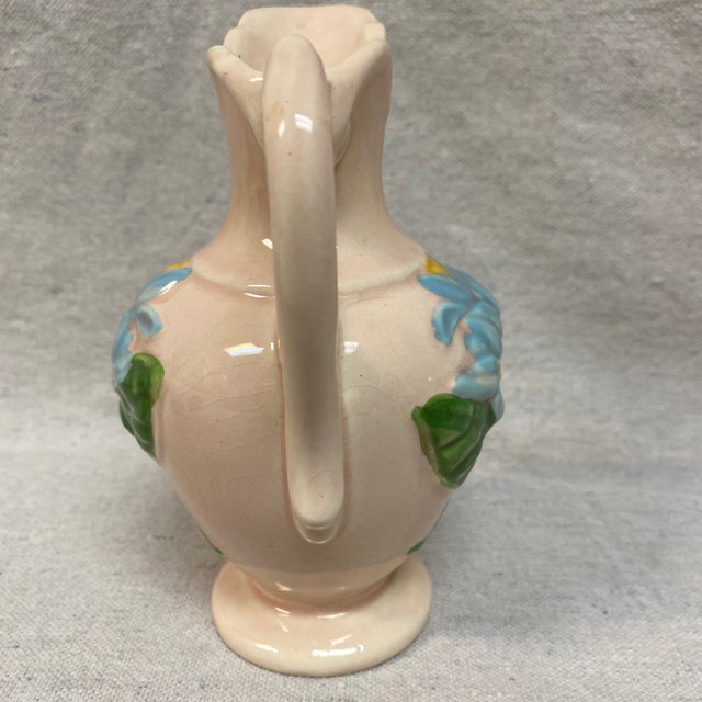 Ceramic Hull Art Pottery Blue Magnolia Vase For Sale - Image 7 of 12