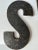 Set of 8 Vintage Distressed Black and Brown Wall Letters For Sale - Image 6 of 15