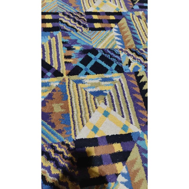 1980s Wool Rug by Ottavio Missoni for T&J Vestor, Italy, 1980s For Sale - Image 5 of 8