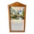 Vintage Arched Top Medium Toned Wood Wall Calendar Frame Holder. For Sale