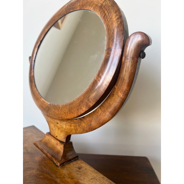 Antique French Walnut Dressing Table Mirror with Drawer, 1890s For Sale - Image 9 of 18