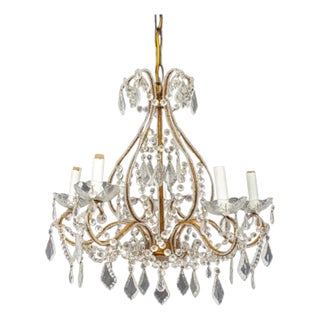 Continental Neoclassical Style Crystal Chandelier For Sale