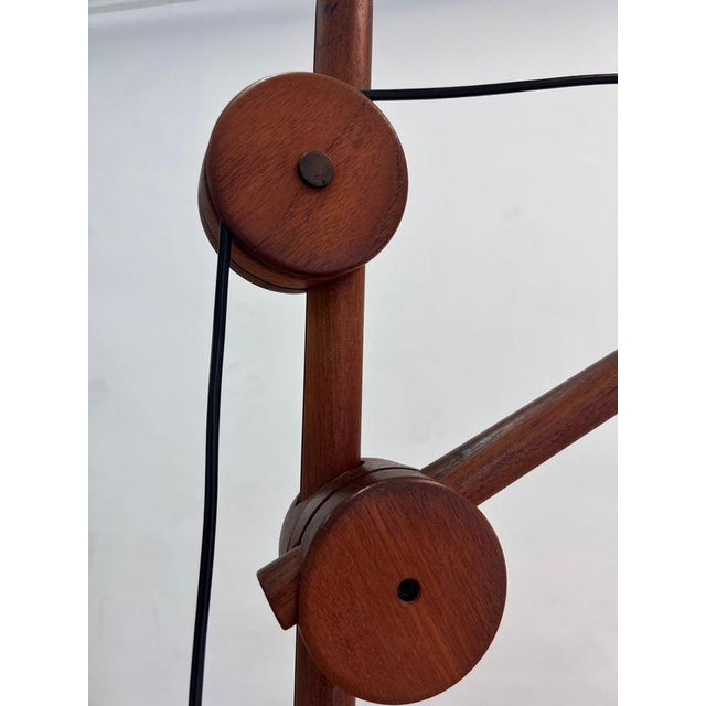 Floor Lamp with Adjustable Arm and Counterweight, Denmark, 1970s For Sale - Image 3 of 11