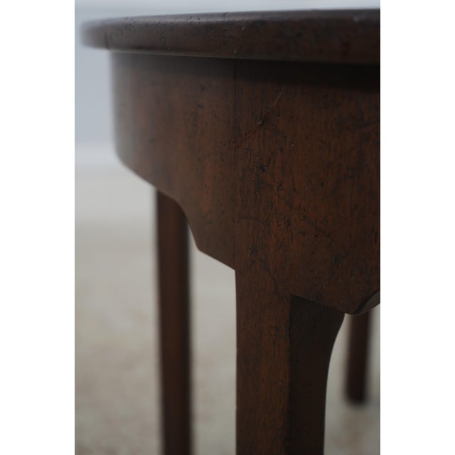 Brown Kittinger Colonial Williamsburg Cw-34 Mahogany Demilune Table For Sale - Image 8 of 13