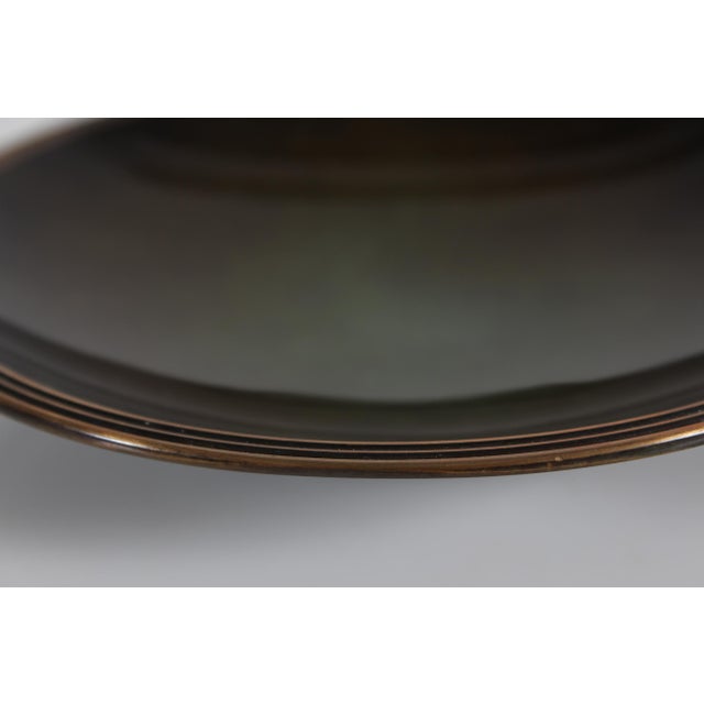 1930s Small Art Deco Danish Low Bowl in Bronze from Just Andersen, 1940s For Sale - Image 5 of 9