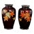 Mid-Century Ando Sato Japanese Cloisonné Maple Leaf Vases - a Pair For Sale