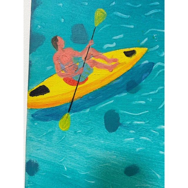 Whimsical beach scene acrylic on canvas by Joe Davis