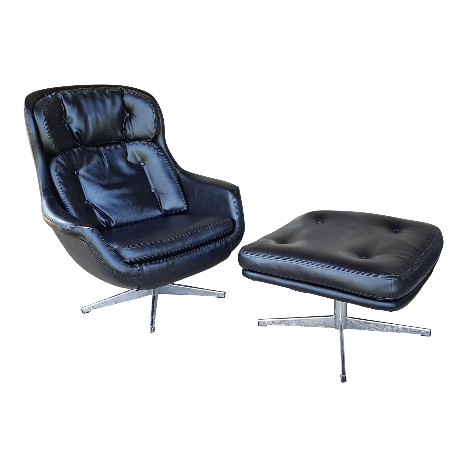 Selig Imperial Lounge Egg Chair & Ottoman Chairish