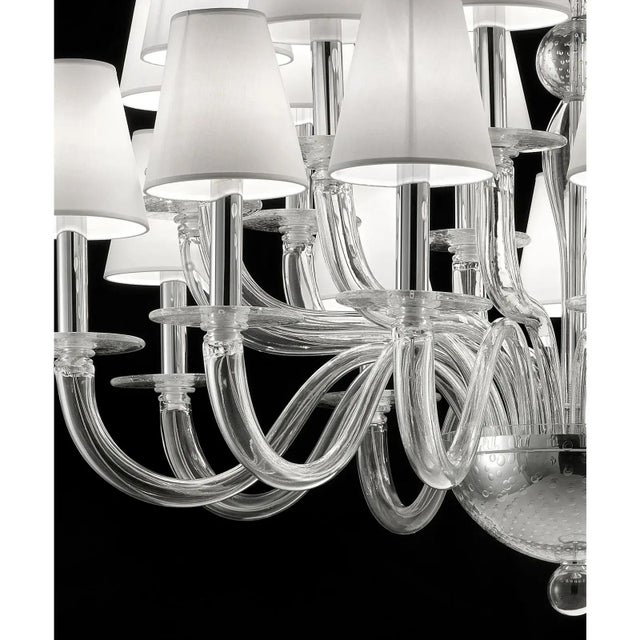 Glass Transparent Murano Glass Chandelier by Simoeng for Simoeng For Sale - Image 7 of 8