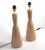 1980s Vintage Natural Tapered Solid Wood Brass Table Lamps Mid-Century Modern, Pair For Sale - Image 5 of 18