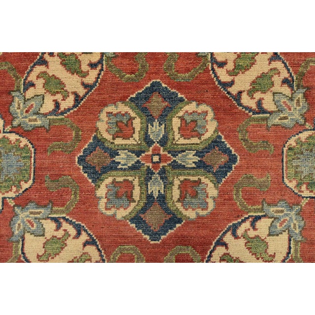 Kazak Rug 8’10” X 12’2” Red Wool Traditional Hand-Knotted Oriental Carpet For Sale - Image 9 of 15