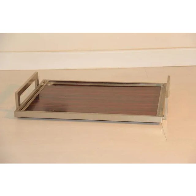 Wood & Metal Tray For Sale - Image 9 of 11