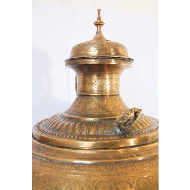 Antique Moroccan Brass Samovar For Sale - Image 11 of 13