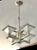 Silver Early 21st Century 5-Light Postmodern Mission Style Chandelier in Brushed Nickel Finish For Sale - Image 8 of 10