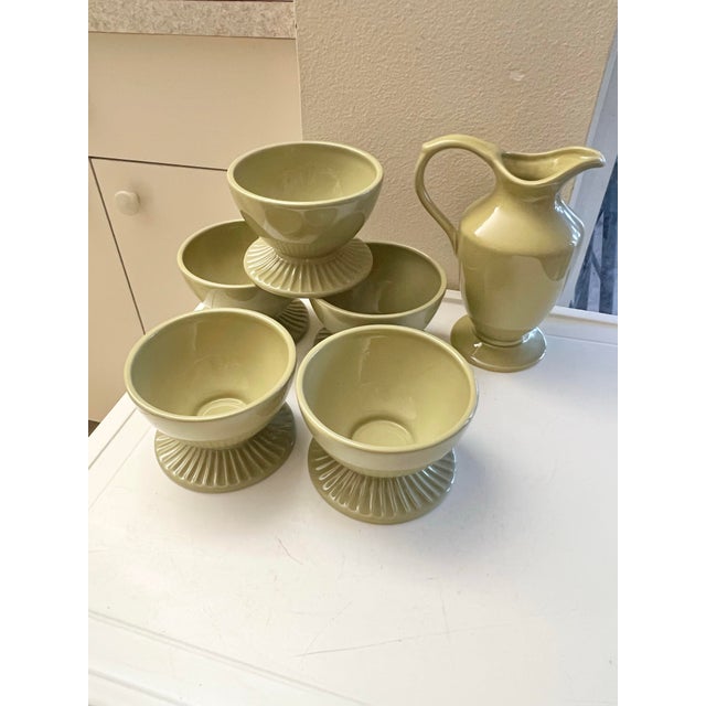 Contemporary Vintage Large Waterford China Great Room Green Tea Pitcher/Creamer For Sale - Image 3 of 3