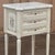 Late 20th Century Pair French Louis XVI Painted Side Tables ~ Nightstands With Carrara Marble For Sale - Image 9 of 18