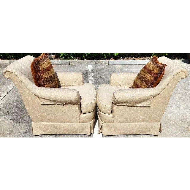 1990s Robb & Stucky Lounge Armchairs Pair For Sale - Image 5 of 10
