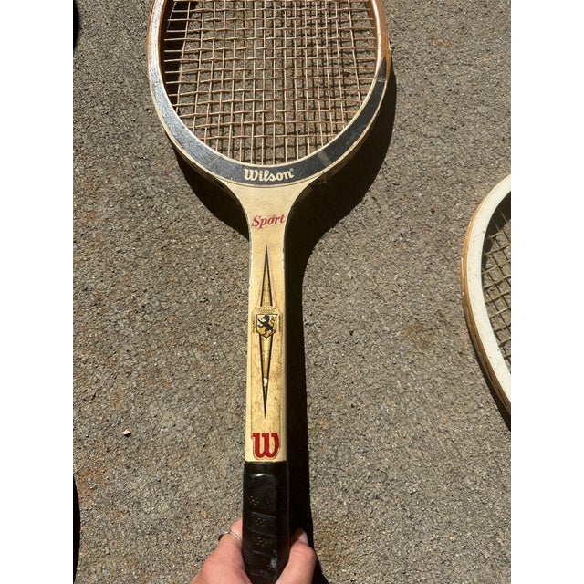 Up for consideration is a beautiful vintage collection of wooden Wilson tennis rackets that include: Wilson Champ, Jack...