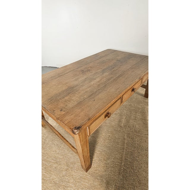 Antique English Pine Three-Drawer Farmhouse Table | Circa 1870 For Sale In Orlando - Image 6 of 8