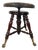 Antique Victorian Style Adjustable Piano Stool With Glass Ball-and-Claw Feet For Sale