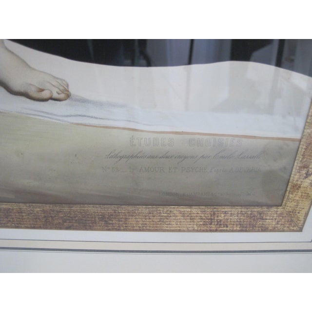Late 19th Century Emile Lassalle After Achille Deveria 19thc Lithograph Cupid Comforting Psyche For Sale - Image 5 of 7